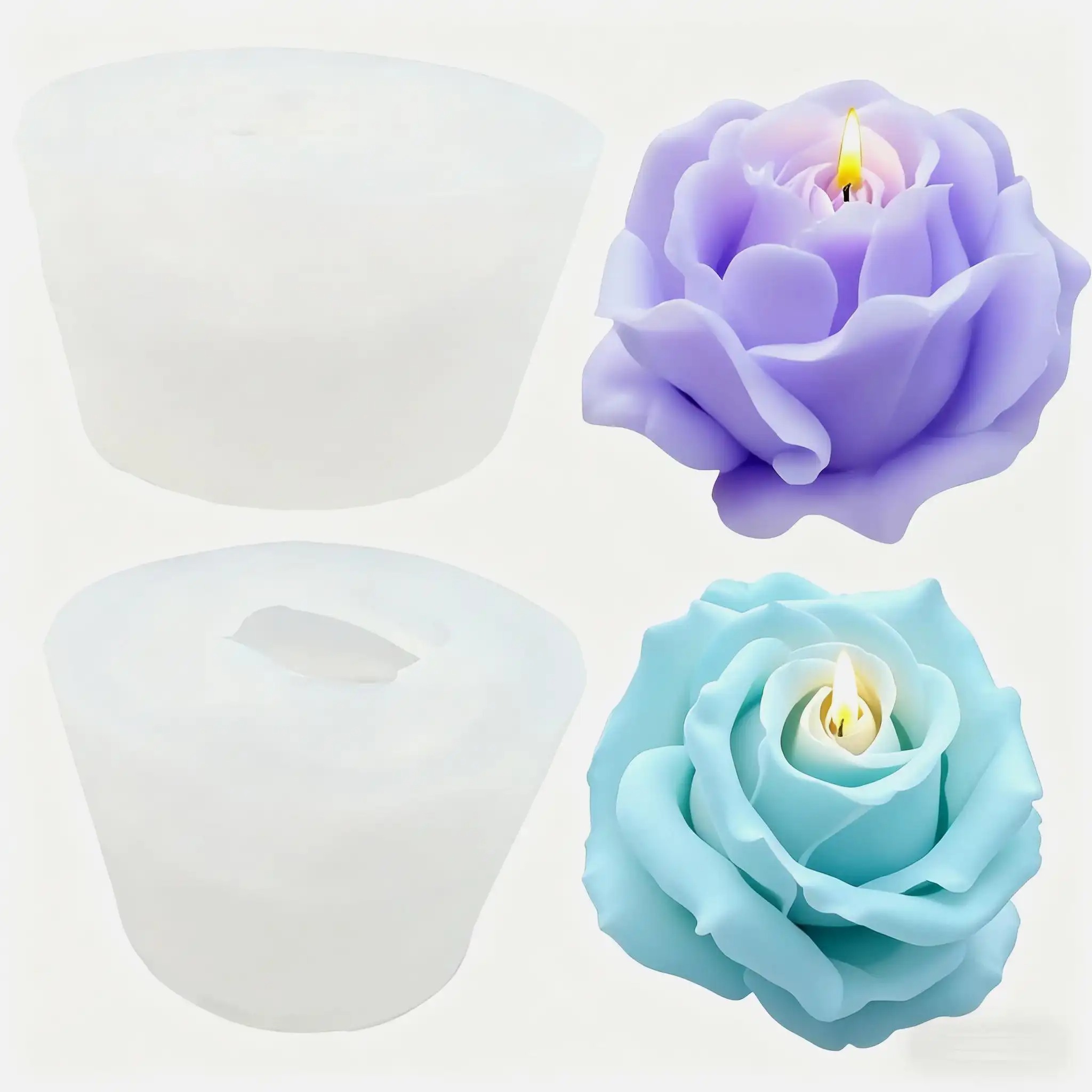 Soap Making Gifts - Moules à bougies romantiques en silicone