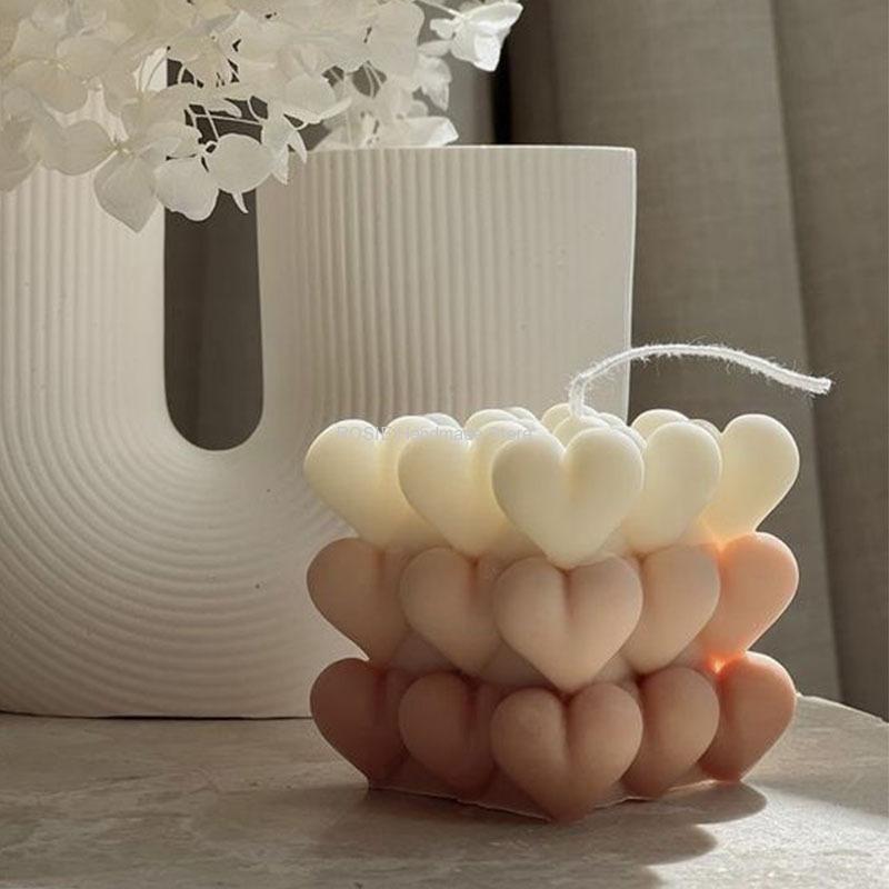 Soap Making Gifts - Moule à bougie en silicone Love,