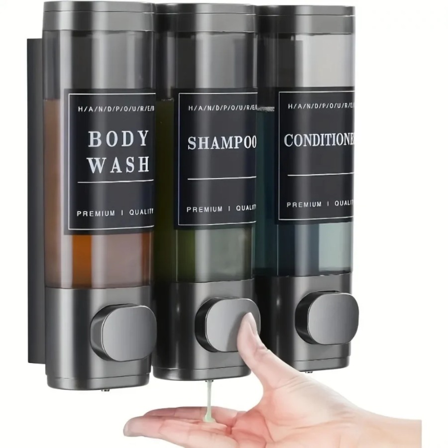 Soap Making Diy Kit - Distributeur mural triple pour shampoing, après-shampoing